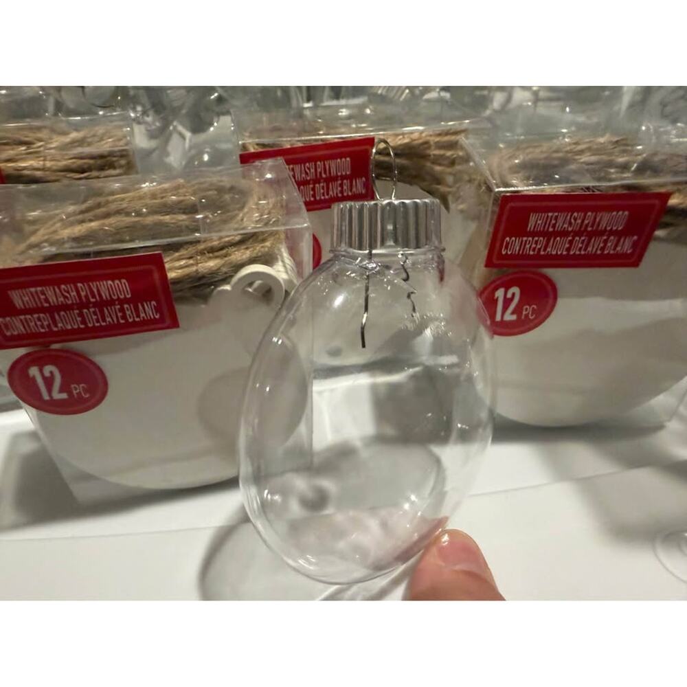 Clear Plastic Christmas Ornaments assorted craft supplies - Picture 3 of 3